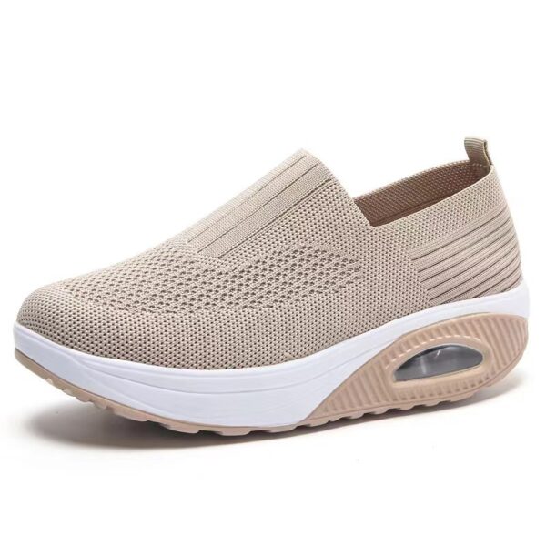 Women's shoes with thick sole and air cushion comfortable for casual sports breathable and fly woven soft soled women's shoes - Image 7