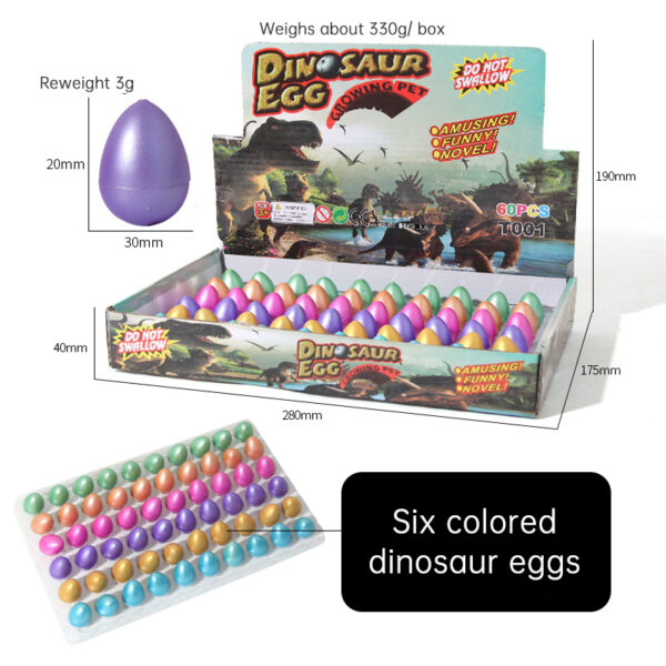 Dinosaur egg children soak in water to expand hatching small toys cracked shell simulation animal - Image 6