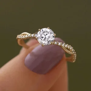 925 Sterling Silver Inlaid Zircon Ring