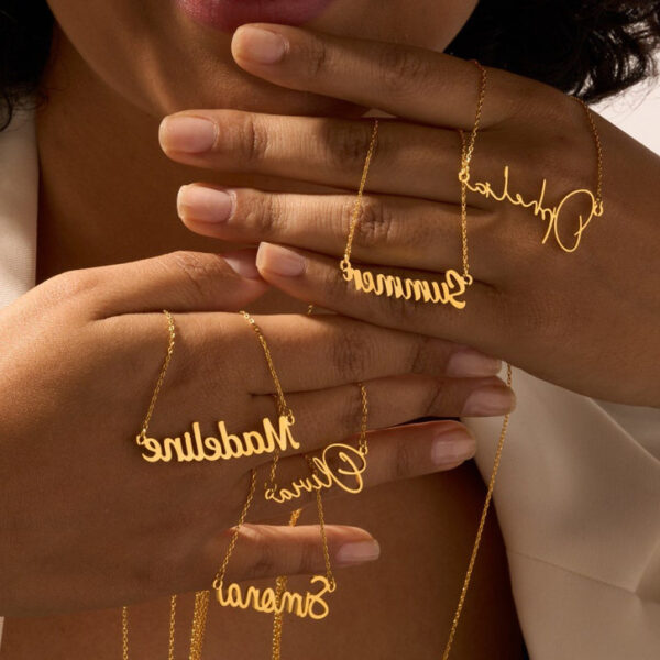 Personalized necklace 18K gold-plated personalized name necklace, birthday gift, Mother's Day gift