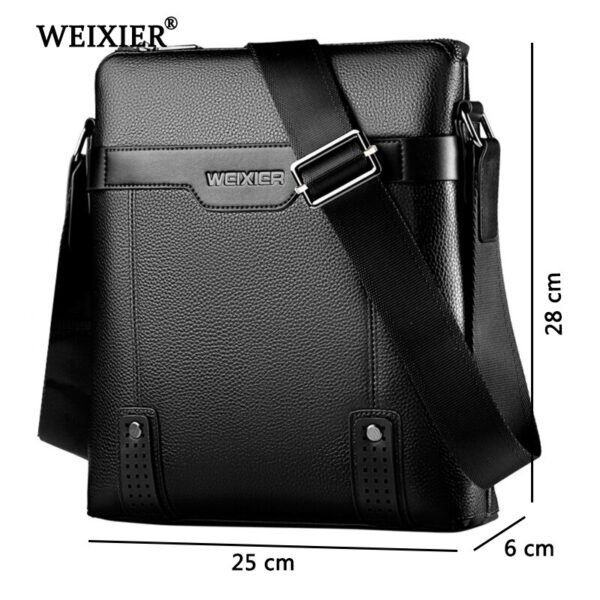 WEIXIER New Fashion PU Leather Men Messenger Bags Casual Men's Small Shoulder Bag Crossbody Business Men's Handbag Small - Image 4
