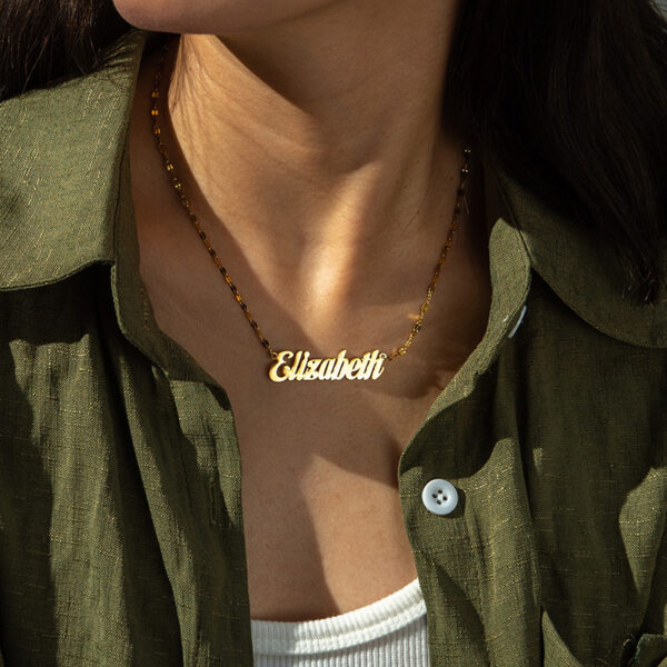 DIY Name Customization Necklace Women's Personalized Lip Chain Fashion Versatile Clavicle Neck Chain - Image 3