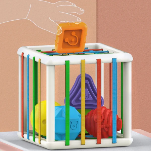 Baby Montessori Geometric Shape Blocks Toys Cube Box Color Perception Educational Game Motor Skill Tactile Touch Toys For Infant - Image 2