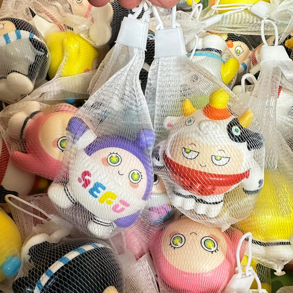 Netbag Egg Boy Party Pinch Music Stress Relief Toy Slow Rebound Ventilatory Artifact Cartoon Stress Relief Student Small Gift Item - Image 4
