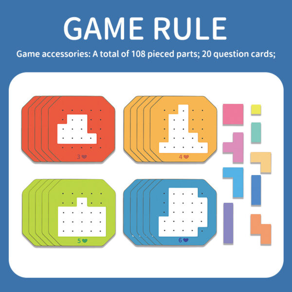 Intelligence Puzzle Game Colorful Block Thinking Puzzle Tetris Puzzle Parent Child Double Battle Focus - Image 4