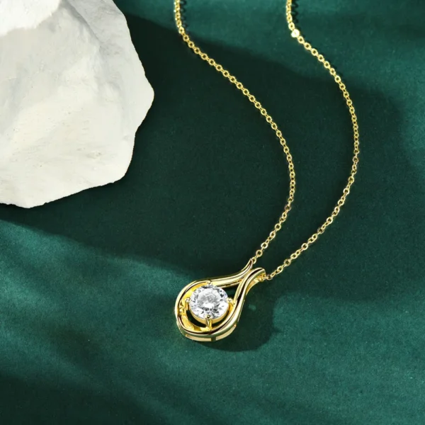 2 Carat Moissanite 925 Sterling Silver Pendant Necklace - Image 8