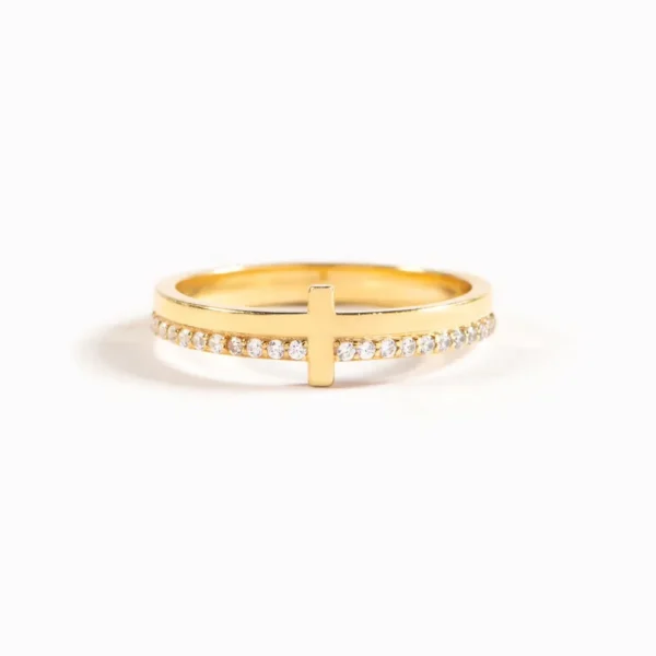 925 Sterling Silver Cross Ring - Image 5