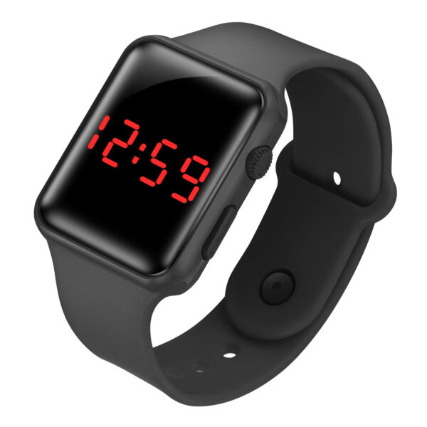 LED electronic watch/student fashion sports LED Apple square silicone electronic watch - Image 5
