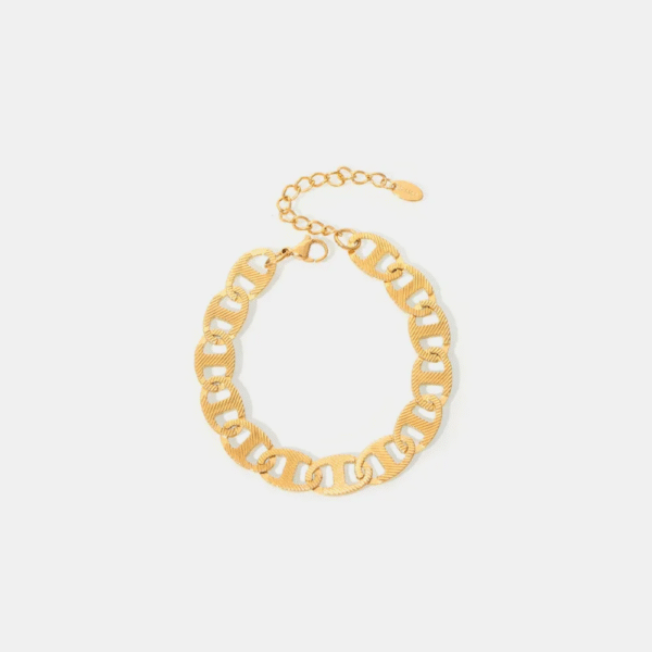 Handmade chain plated with genuine gold titanium steel material women's bracelet - Image 5