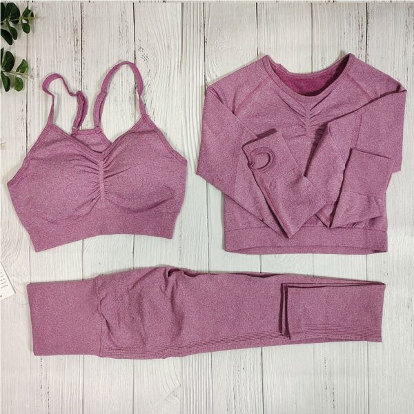 Yoga Clothing Set Sports Suit Women Sportswear Sports Outfit Fitness Set Athletic Wear Gym Seamless Workout Clothes For Women - Image 12