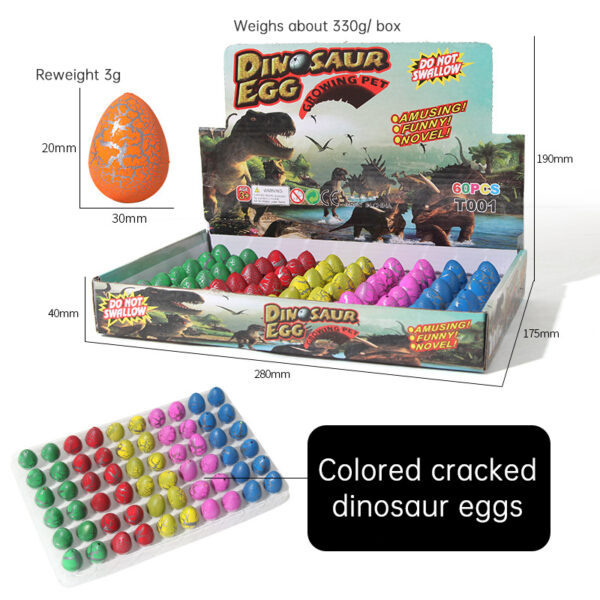 Dinosaur egg children soak in water to expand hatching small toys cracked shell simulation animal - Image 3