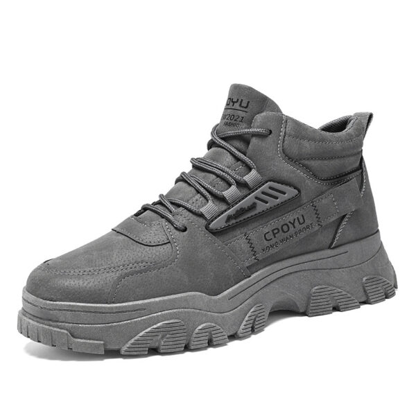 Breathable high top workwear shoes for men anti slip and wear-resistant sports and leisure safety shoes - Image 5