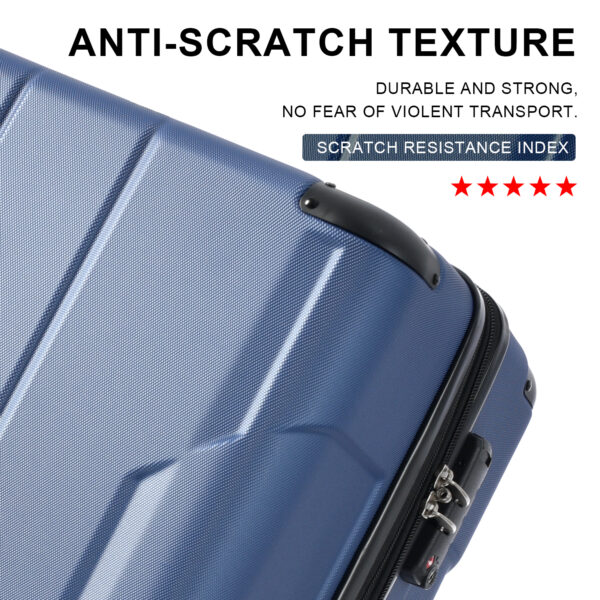 Hardshell Luggage Sets 3 Pcs Spinner Suitcase with TSA Lock Lightweight 20''24''28'' Blue + ABS - Image 8
