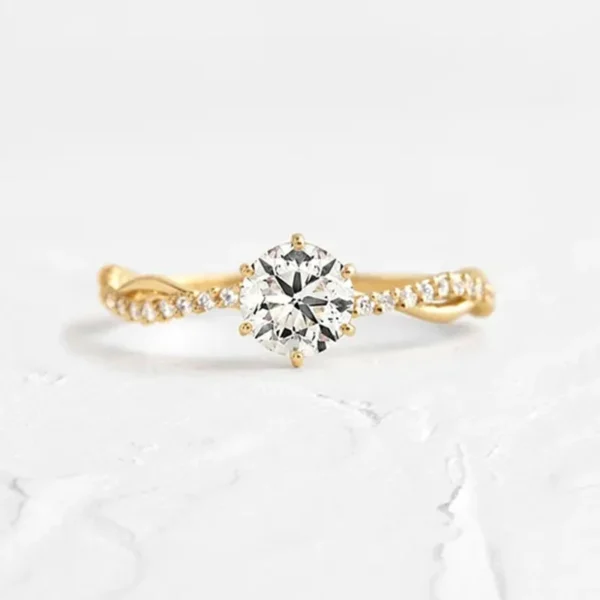 925 Sterling Silver Inlaid Zircon Ring - Image 4