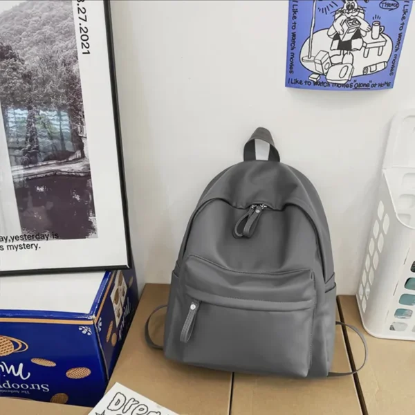 PU Leather Zip Backpack Bag - Image 11
