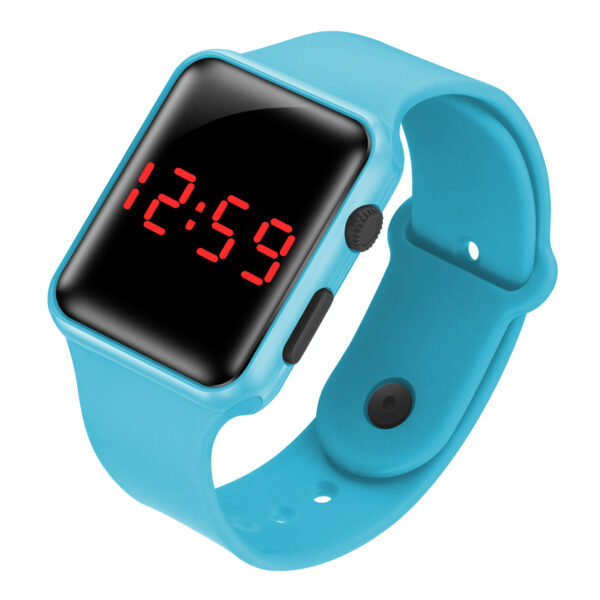 LED electronic watch/student fashion sports LED Apple square silicone electronic watch - Image 14