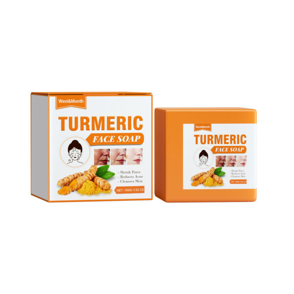 Turmeric Face Soap, Face Repair Gentle Cleansing, Fade Spots And Smooth Fine Lines Cleaner Soap - Image 2