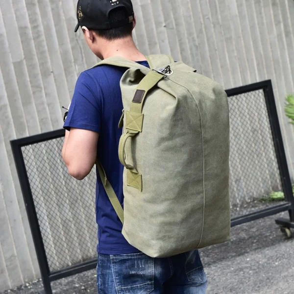 Large Capacity Rucksack Man Travel Bag Mountaineering Backpack Male Luggage Boys Canvas Bucket - Image 3