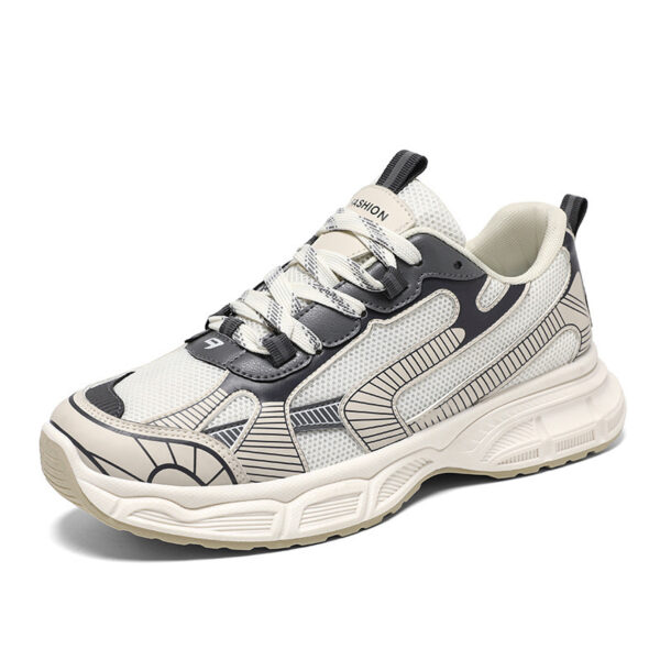 Breathable mesh sports shoes for men versatile thick soled casual running dad shoes for men - Image 5