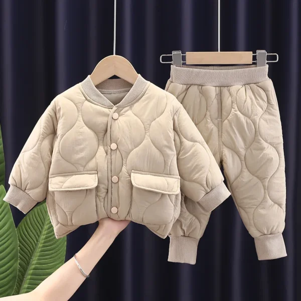 1 2 3 4 5 Years Winter Boys Clothing Sets Alphabet Fashion Warm Coat And Pants 2Pcs Boys Suits Birthday Gifts New Kids Clothes - Image 5