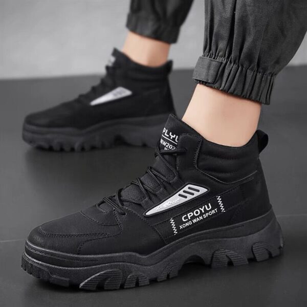 Breathable high top workwear shoes for men anti slip and wear-resistant sports and leisure safety shoes - Image 8
