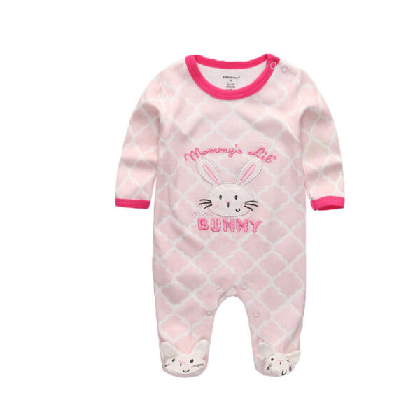 Newborn pure cotton double button crawling clothes baby jumpsuit closed door children's clothing - Image 11