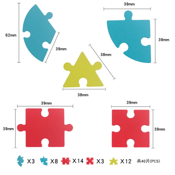 Buckle creative fun puzzle for children's early education puzzle, geometric shapes, numbers and letters, versatile puzzle board - Image 4