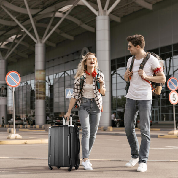 Hardshell Luggage Sets 3 Pcs Spinner Suitcase with TSA Lock Lightweight 20''24''28'' Black + ABS - Image 13