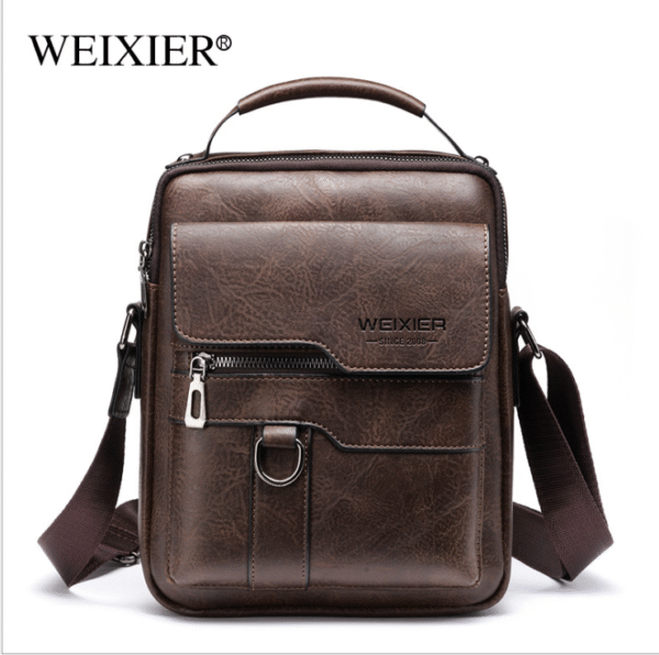 Casual Men Shoulder Bag Vintage Crossbody Bags High Quality Male Bag PU Leather Handbag Capacity Men Messenger Bags Tote Bag - Image 2