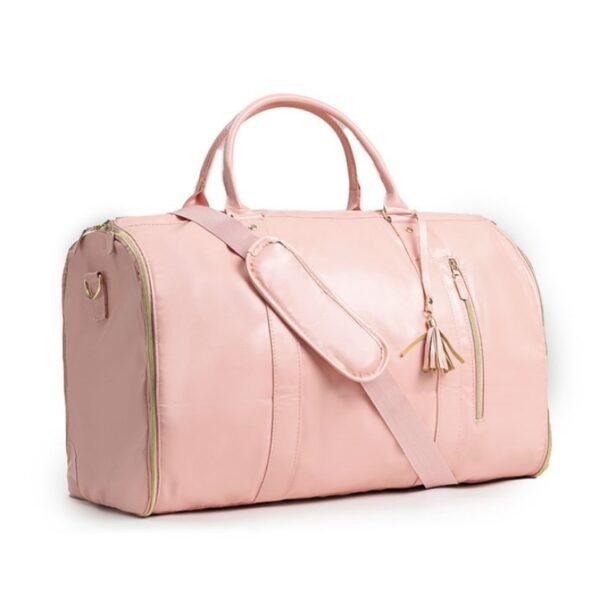 Convenient Travel Carrying Clothing Bag Large PU Leather Travel Luggage Bag Women's Fashion Travel - Image 7