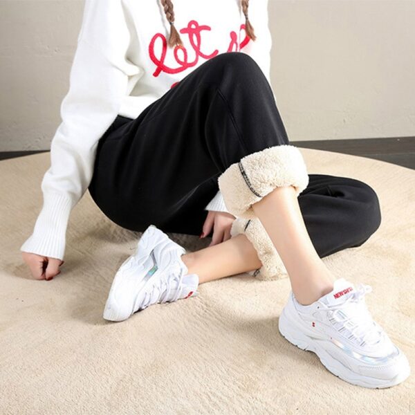 Winter Women Gym Sweatpants Workout Fleece Trousers Solid Thick Warm Winter Female Sport Pants Running Pantalones Mujer - Image 4