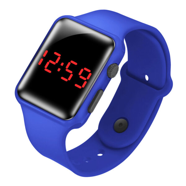 LED electronic watch/student fashion sports LED Apple square silicone electronic watch - Image 11