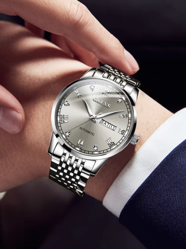 Men's Watch Men's Mechanical Watch Fully Automatic Simple Wind Waterproof Night Light Watch - Image 2
