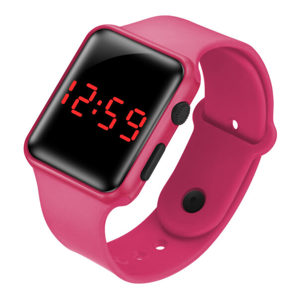 LED electronic watch/student fashion sports LED Apple square silicone electronic watch - Image 16