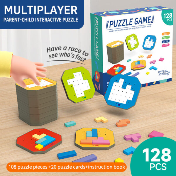 Intelligence Puzzle Game Colorful Block Thinking Puzzle Tetris Puzzle Parent Child Double Battle Focus - Image 5