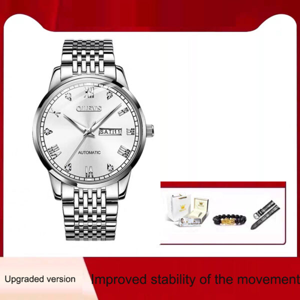 Men's Watch Men's Mechanical Watch Fully Automatic Simple Wind Waterproof Night Light Watch - Image 11