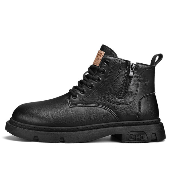 Men's British style short boots for autumn new side zipper casual retro versatile Martin boots - Image 5