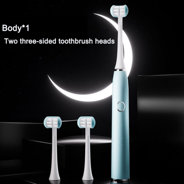 Adult electric toothbrush with three sides rechargeable sonic vibration waterproof electric toothbrush - Image 5