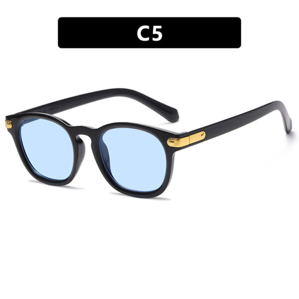 Retro round frame sunglasses for men, new ins sunscreen street photography, personalized and fashionable sunglasses - Image 10