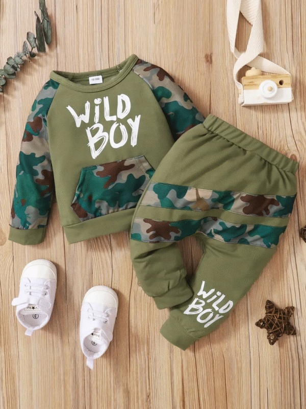 Children's Camouflage Top and Pants Set - Image 5