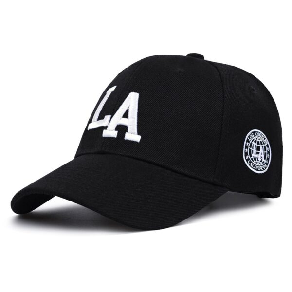 3D Embroidered LA Baseball Hats for Men and Women Outdoor Sunscreen Hard Top Duck Tongue Hats - Image 3