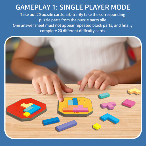Intelligence Puzzle Game Colorful Block Thinking Puzzle Tetris Puzzle Parent Child Double Battle Focus - Image 3