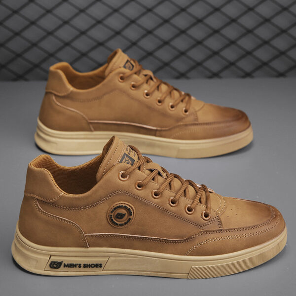 British style workwear Martin leather shoes soft soled casual shoes men's one foot trendy shoes - Image 3
