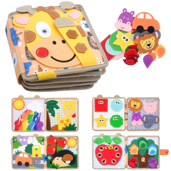 Toddlers Montessori Toys Busy Board Farm Animal Scene Storytelling Activity Toy Quiet Book Felt Activity Educational Sensory Toy - Image 9