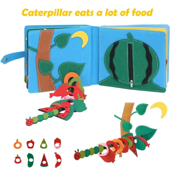 Toddlers Montessori Toys Busy Board Farm Animal Scene Storytelling Activity Toy Quiet Book Felt Activity Educational Sensory Toy - Image 3