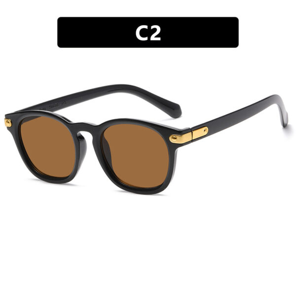 Retro round frame sunglasses for men, new ins sunscreen street photography, personalized and fashionable sunglasses - Image 7