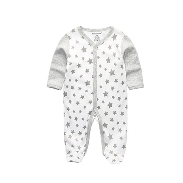 Newborn pure cotton double button crawling clothes baby jumpsuit closed door children's clothing - Image 19