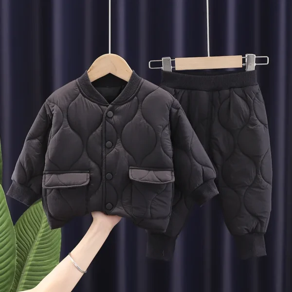 1 2 3 4 5 Years Winter Boys Clothing Sets Alphabet Fashion Warm Coat And Pants 2Pcs Boys Suits Birthday Gifts New Kids Clothes - Image 6