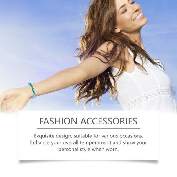 Blue Turquoise Bracelet, Simple And Elegant Personality With Stylish Accessories Hand Decoration Portable Bracelet - Image 4