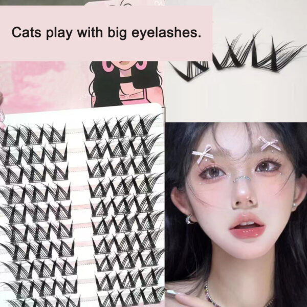 Sunflower Comics Pure Desire Eyelash Simulation Natural Thickening Large Segmented Trilogy False Eyelash Laziness - Image 14